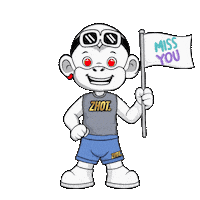 Miss You Smile Sticker by Zhot