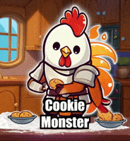 Baking Cookie Monster GIF by Zorooster