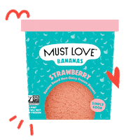 mustloveco ice cream strawberry oat milk nicecream Sticker