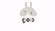 annieteng rain raining 下雨 呆寶兔 GIF