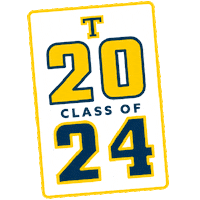 Blue And Gold Class Of 2024 Sticker by TrinityCollege