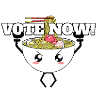 Vote Noodle Sticker by iStudioSG