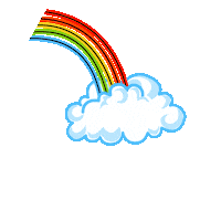rainbow rain Sticker by Ribena