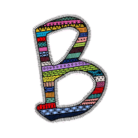 Typography Letter Sticker