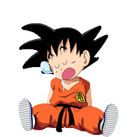 dragon ball z sleeping STICKER by imoji