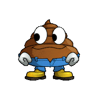 Poo Oops Sticker by Hugo.fm