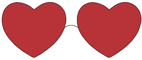 Sunglasses Hearts Sticker by Mellow Gold Studio