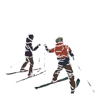 Ski Fist Bump Sticker by skibig3