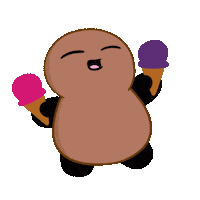 Ice Cream Dance Sticker by Tubby Nugget