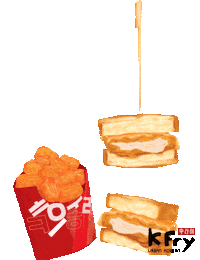 Fried Chicken Wow Sticker by K Fry My