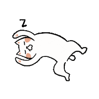 Tired Cat Sticker