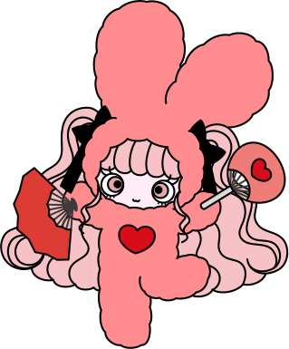 うさぎ 赤 Sticker by mineco