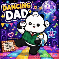 Fathers Day Dancing GIF by Kanpai Pandas