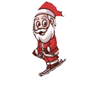 telesqui snow santa claus skiing nieve Sticker