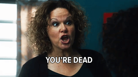 you're dead rita GIF by Wentworth