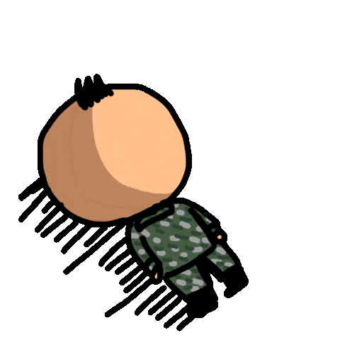 shovihuang sad tired army104tw Sticker
