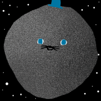 kimclements cat animation moon spin GIF