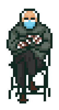 Pixel Art Bernie Sticker