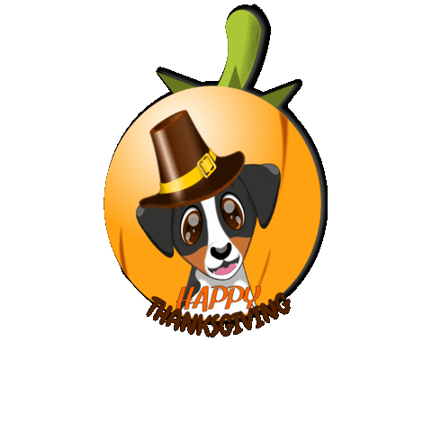 ZumatheDog giphygifmaker happy thanksgiving zuma zuma the dog Sticker