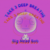 Meditating Big Head GIF by BigHeadBob.com