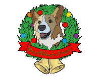 Dog Christmas Sticker by Creekside Pet Boarding