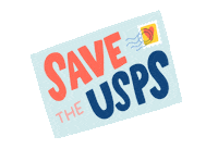 helloluckycards vote protest mail stamp Sticker