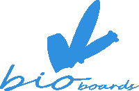 bioboards blue color skate surf Sticker