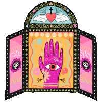 Day Of The Dead Halloween Sticker by House Of Wonderland