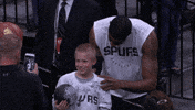 lamarcus aldridge player-fan interaction GIF by NBA