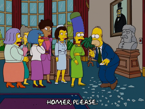homer simpson luanne van houten GIF