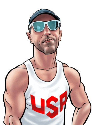 Running Guy Sticker by eBibs