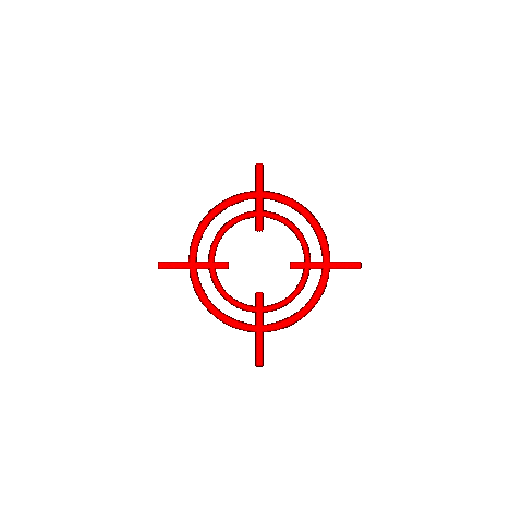 Qdelmago giphyupload target sniper shooting target Sticker