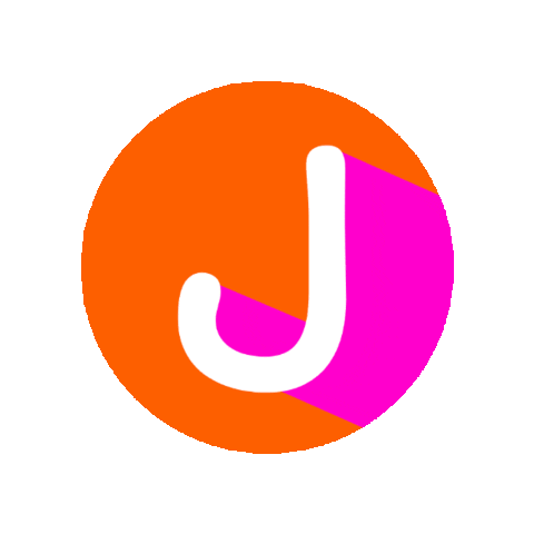 Pink Orange Sticker