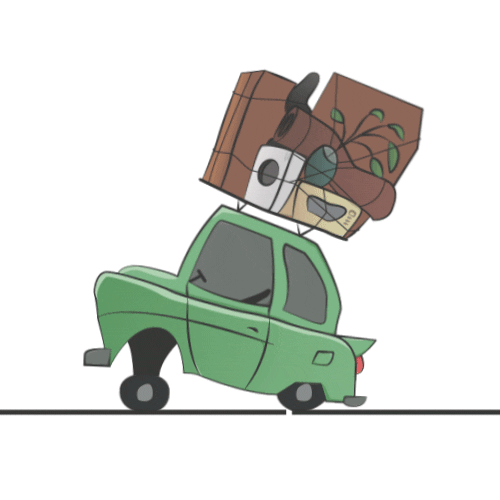 Cartoon Driving Sticker