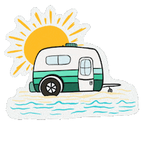 Camping Summer Time Sticker