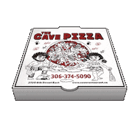 thecave food pizza delivery local Sticker