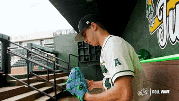 College Baseball Zach GIF by GreenWave
