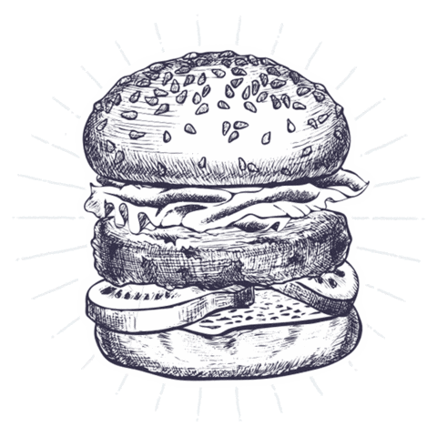maryellenhotel food burger hamburger cheeseburger Sticker