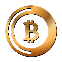 Gold Bitcoin Sticker