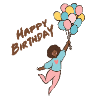 Floating Happy Birthday Sticker by Hello All