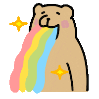 Happy Rainbow Sticker by xiuxiubear