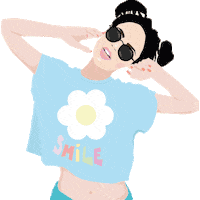 PippersDesign smile girl vibes positive Sticker