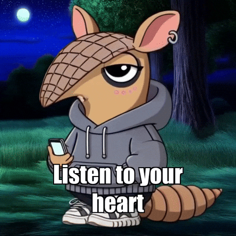 Listen To Your Heart Wisdom GIF by Chillo Dillo