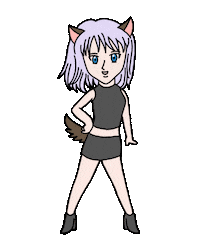 Wolf Girl Dance Sticker by ONIUSA