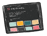 katiecadamatre tv netflix binge browsing Sticker