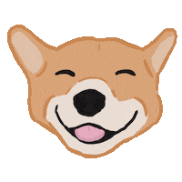 KingArthurr happy dog animal draw Sticker