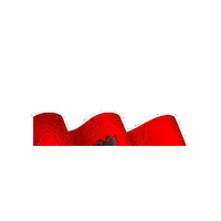 Red And Black Albania Sticker