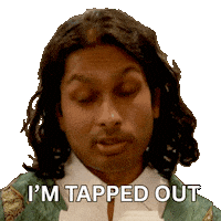 Tired Burnt Out Sticker by Ashwin Gane