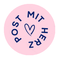 With Love Heart Sticker by Post mit Herz
