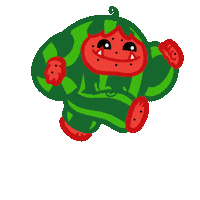 Jumping Summer Fruit Sticker by Abominable Toys